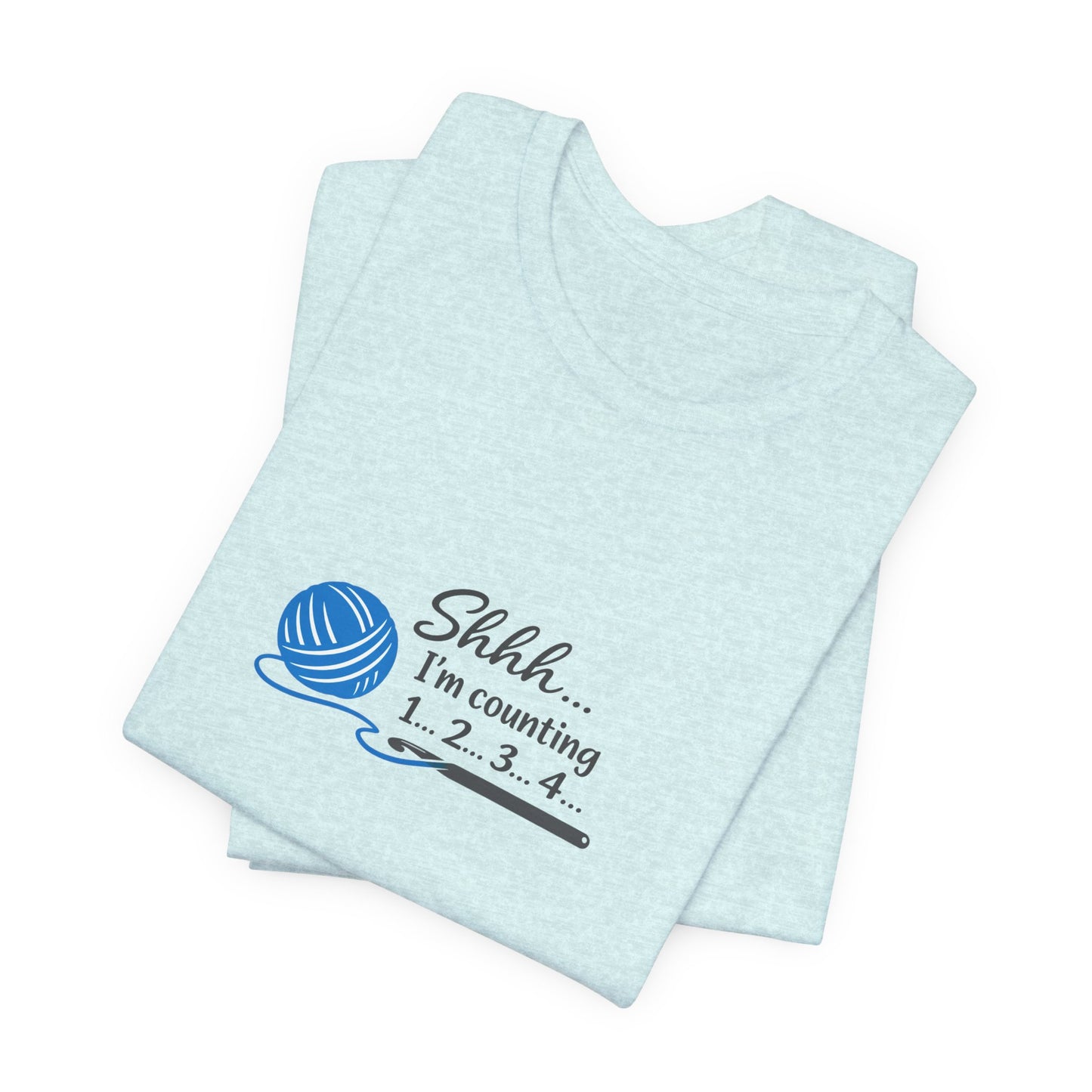 Knitting Tee — "Shhh... I'm counting 1...2...3..." Yarn Lover Shirt
