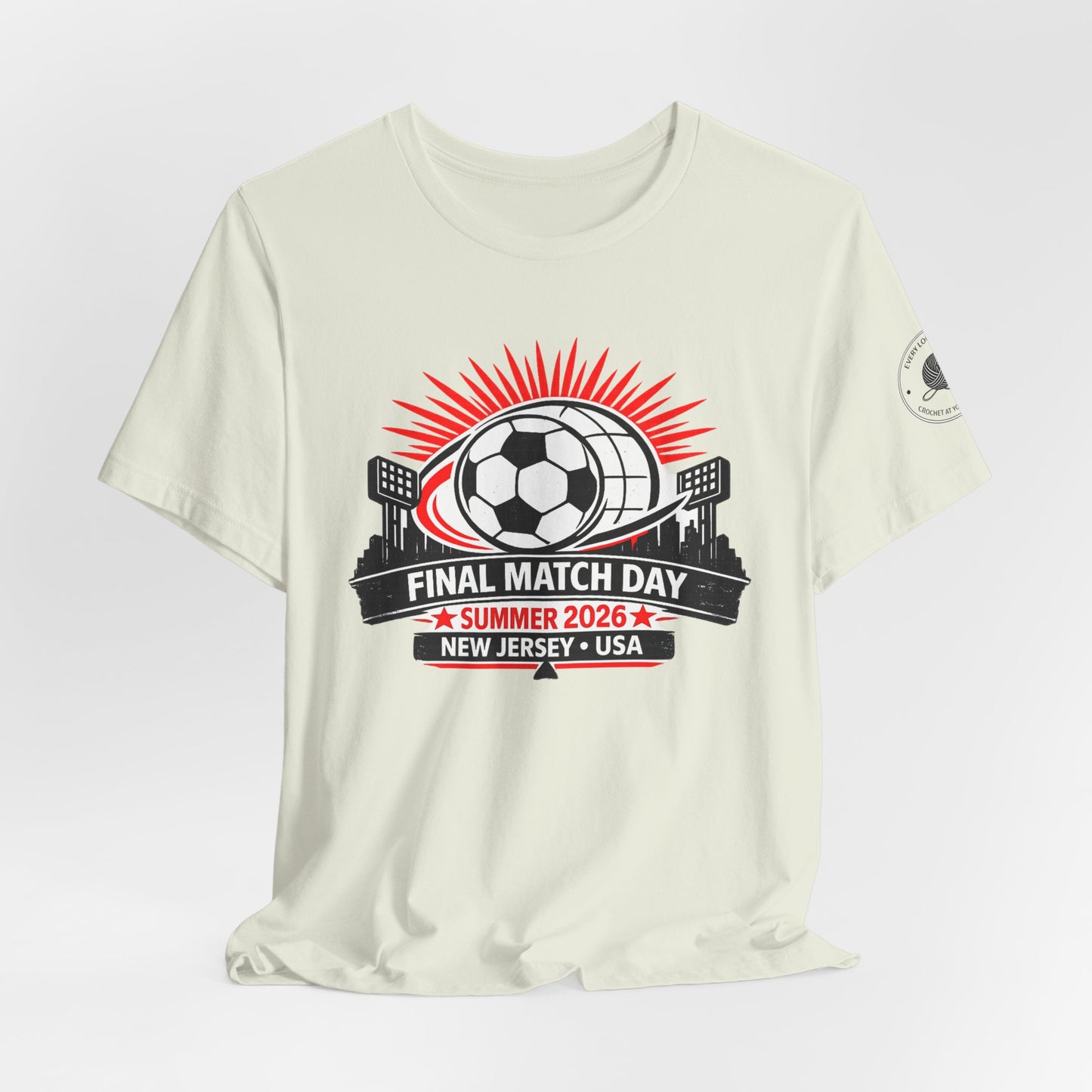 2026 World Cup New Jersey fan tee – unisex sizing XS to 5XL