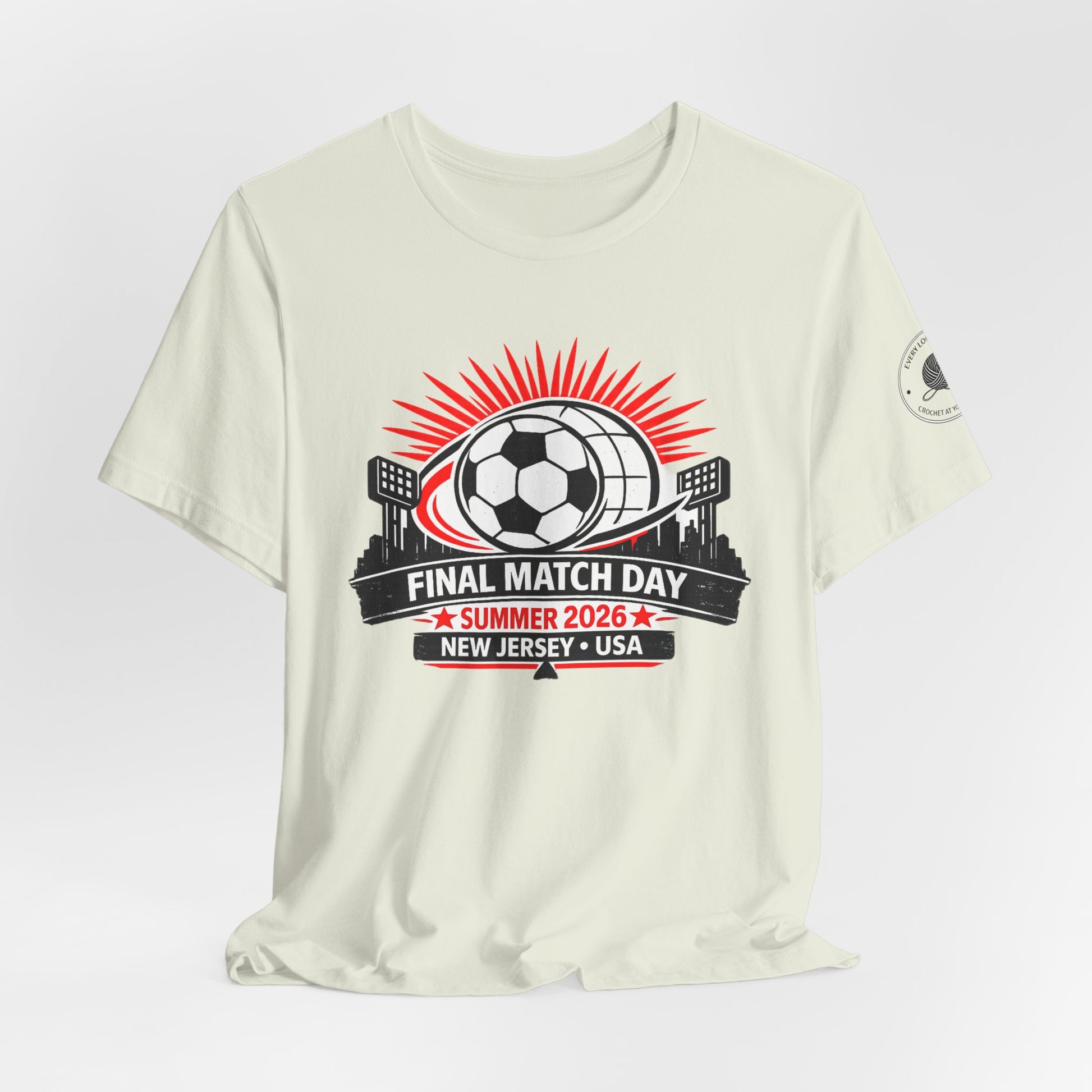2026 World Cup New Jersey fan tee – unisex sizing XS to 5XL
