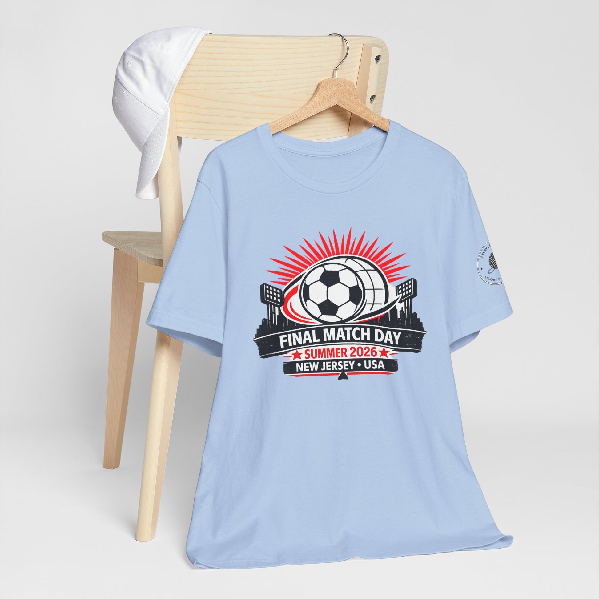 Final Match Day 2026 t-shirt – heather colorway, rising sun graphic