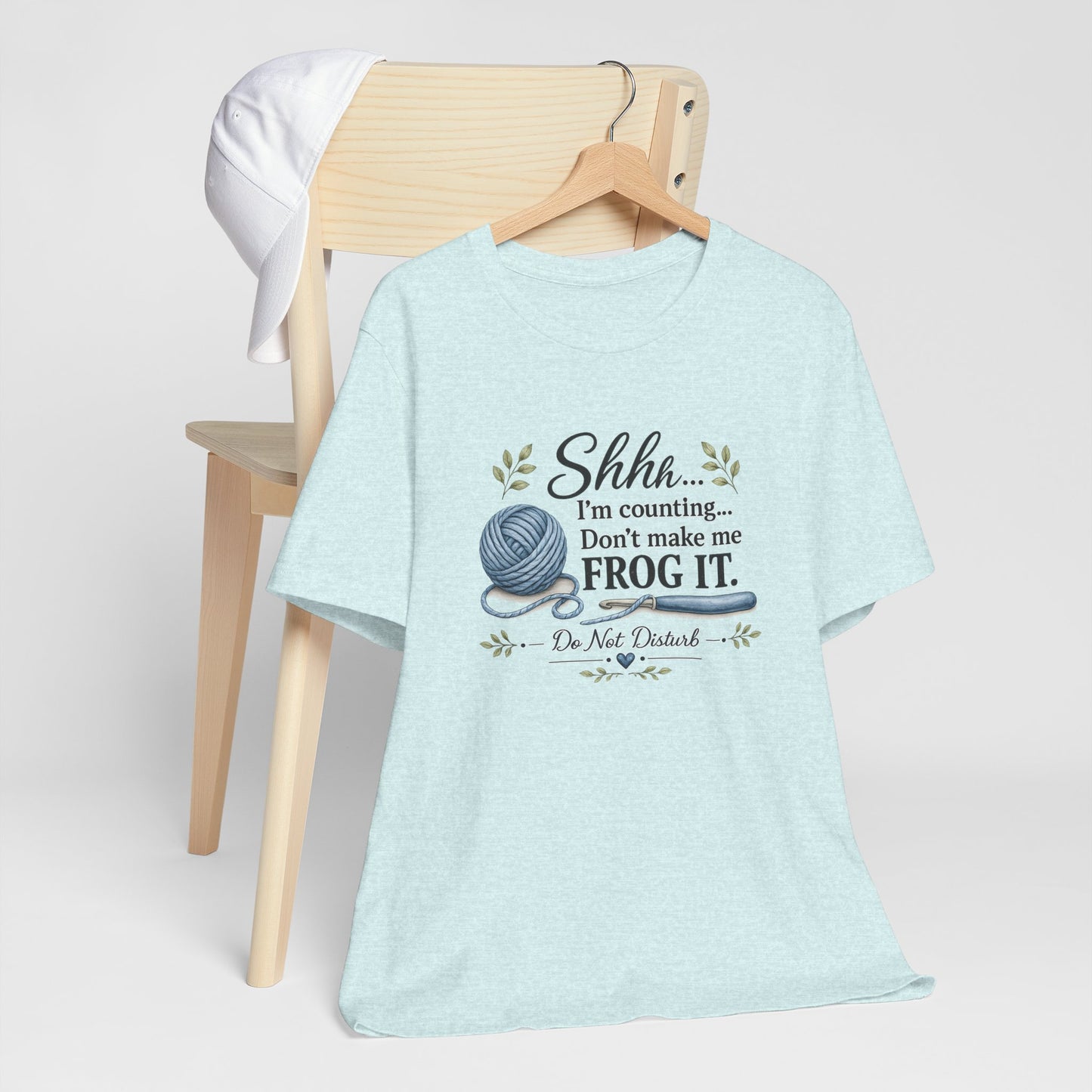 Funny knitting t-shirt Don't Make Me Frog It lifestyle photo