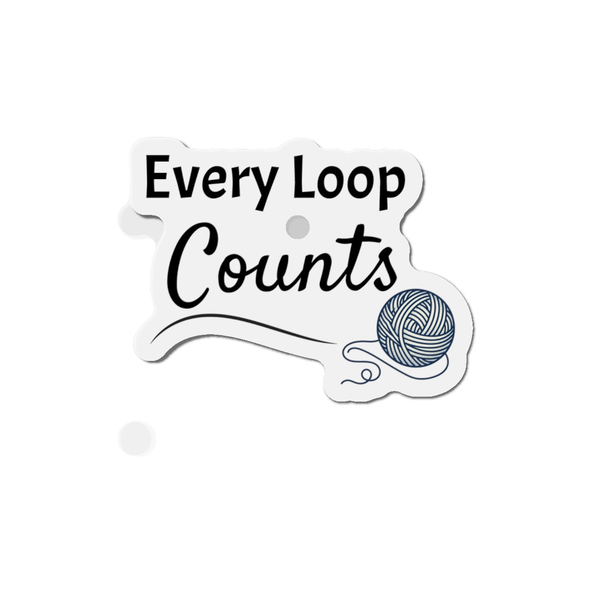 3" x 3" — "3x3 inch custom die-cut vinyl magnet with crochet-themed design, flexible and durable for indoor and outdoor use"
