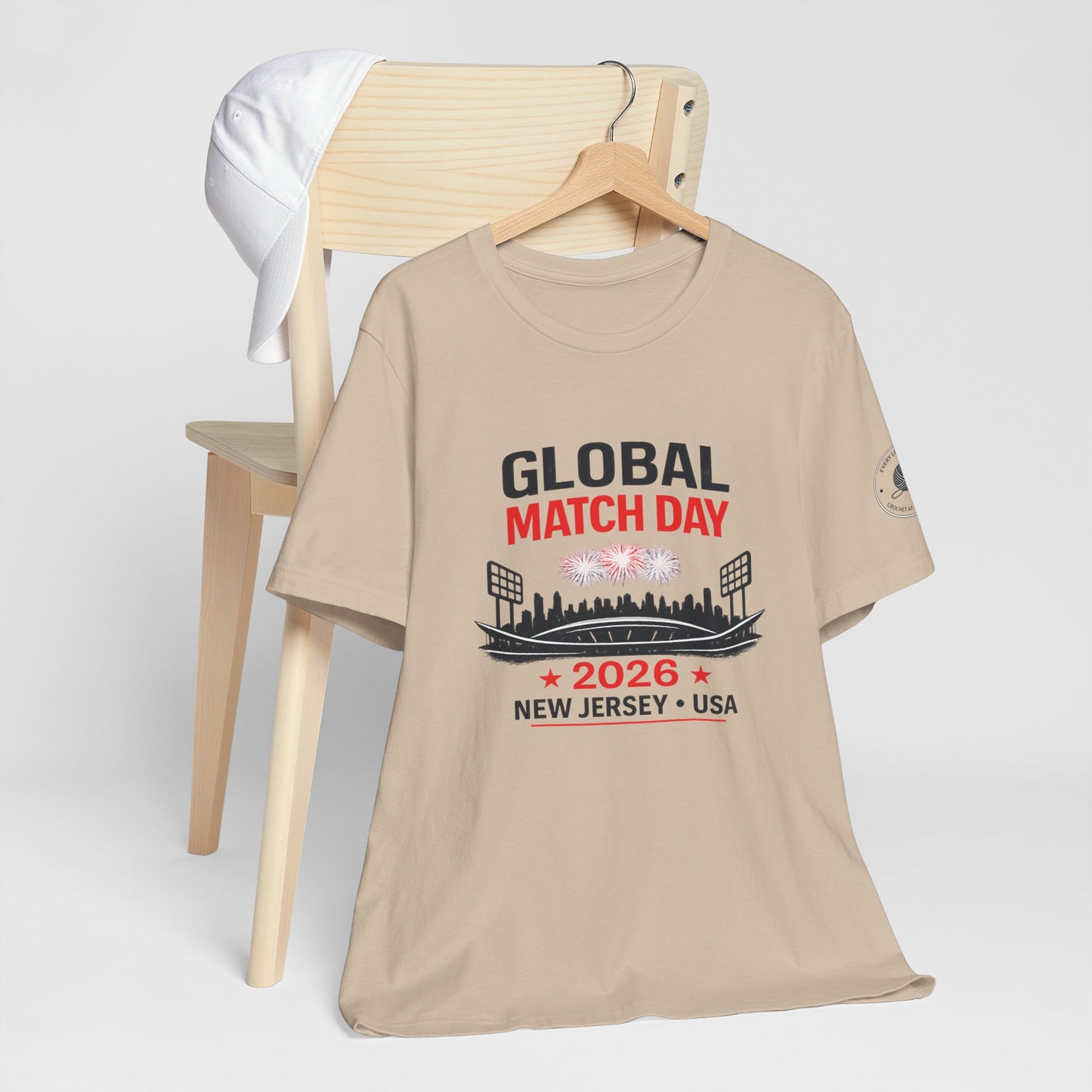 Global Match Day 2026 soccer shirt, ribbed crew neckline detail