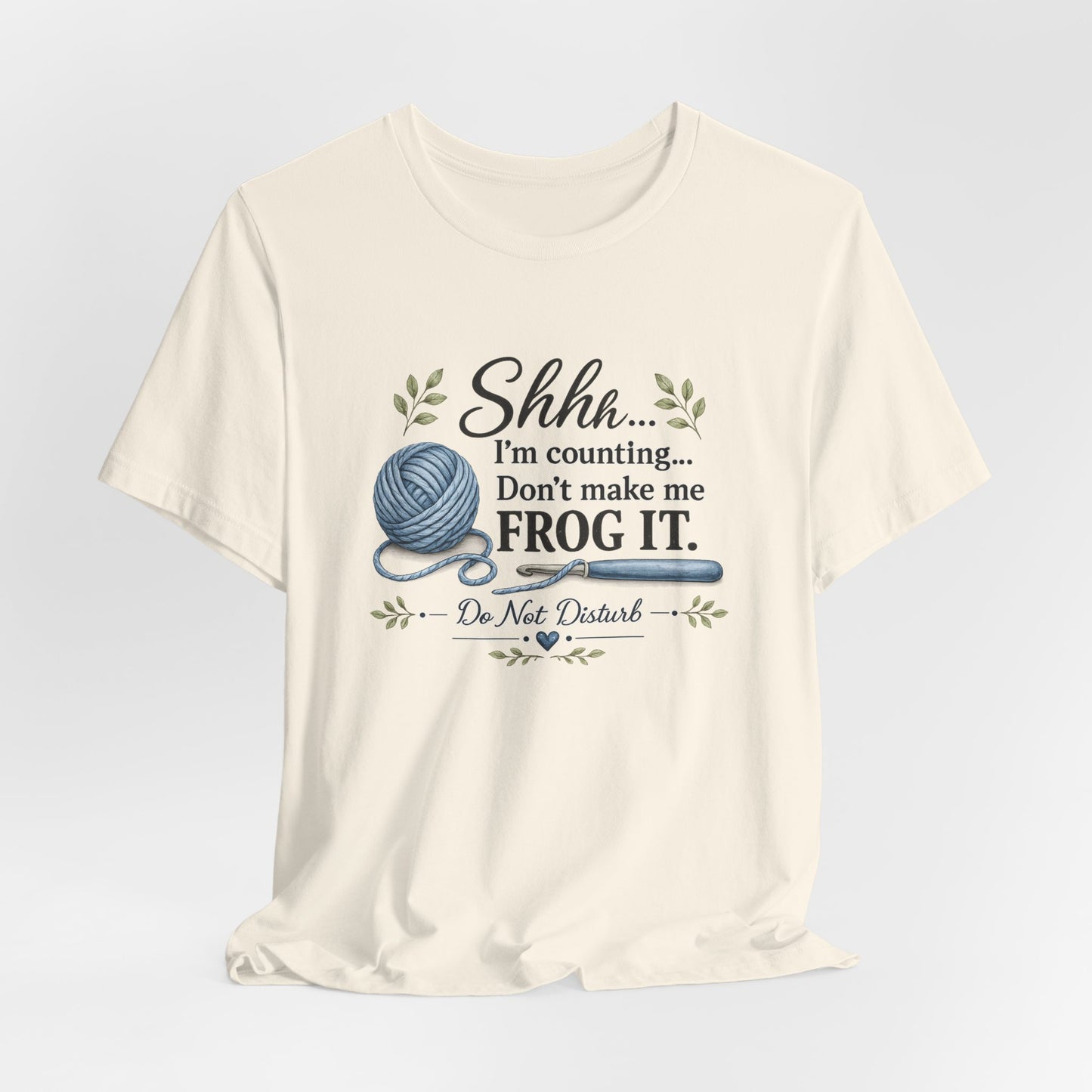 Funny knitting t-shirt unisex fit Shhh I'm Counting