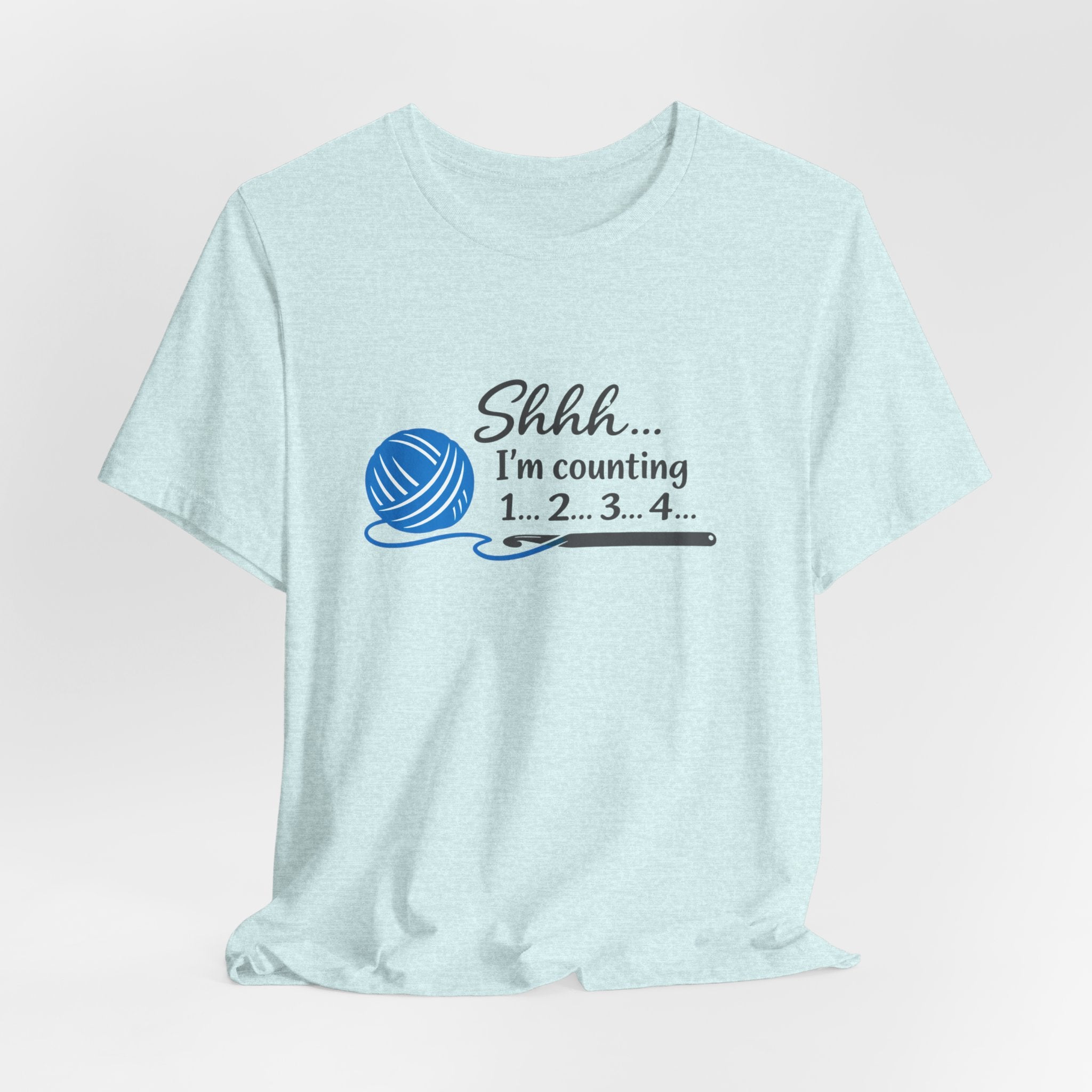 Knitting Tee – “Shhh... I’m Counting 1…2…3…4” Yarn Lover T‑Shirt