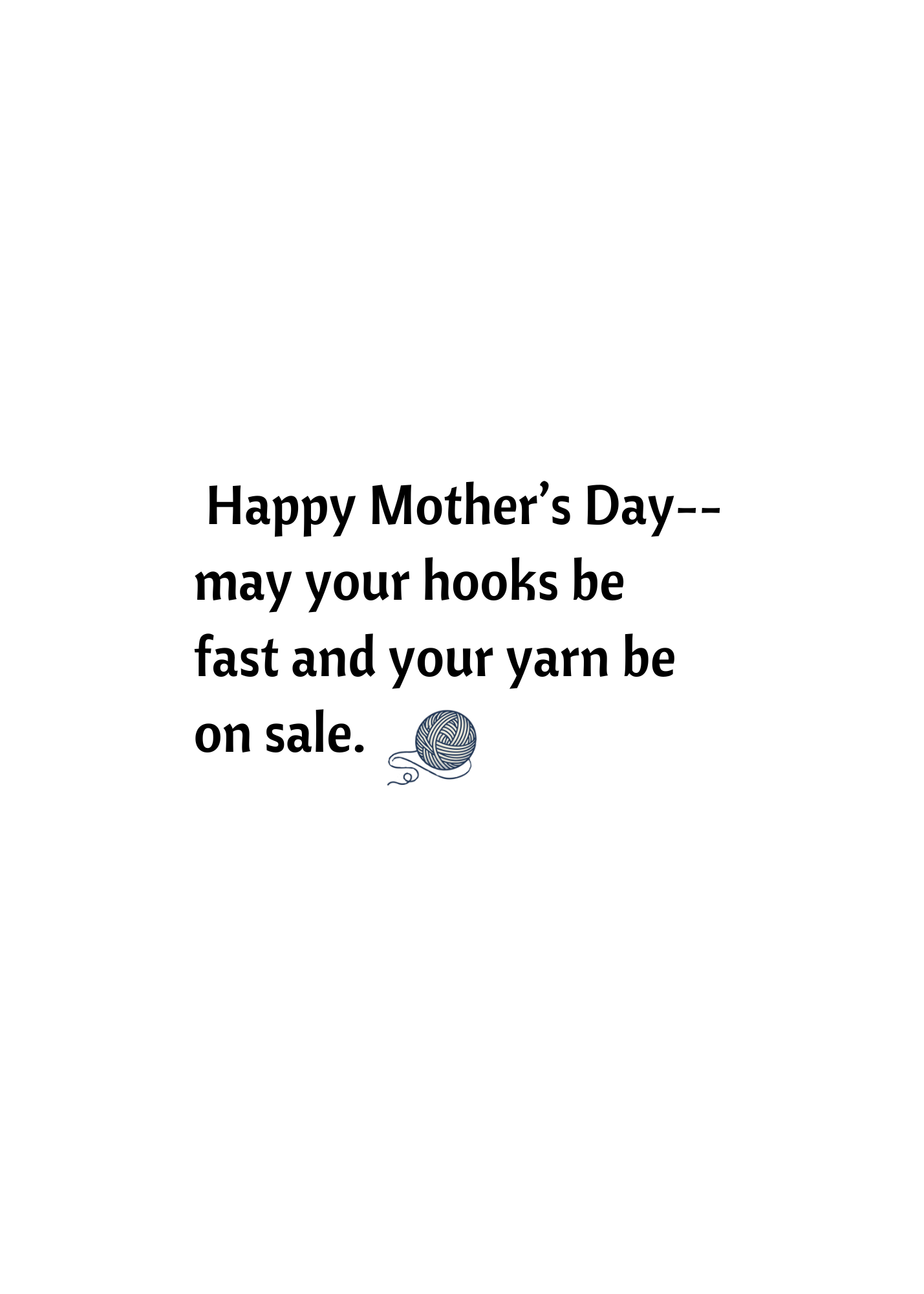 Digital | Yarn Lover Greeting Card — Funny Knitting & Crochet Card for Mom