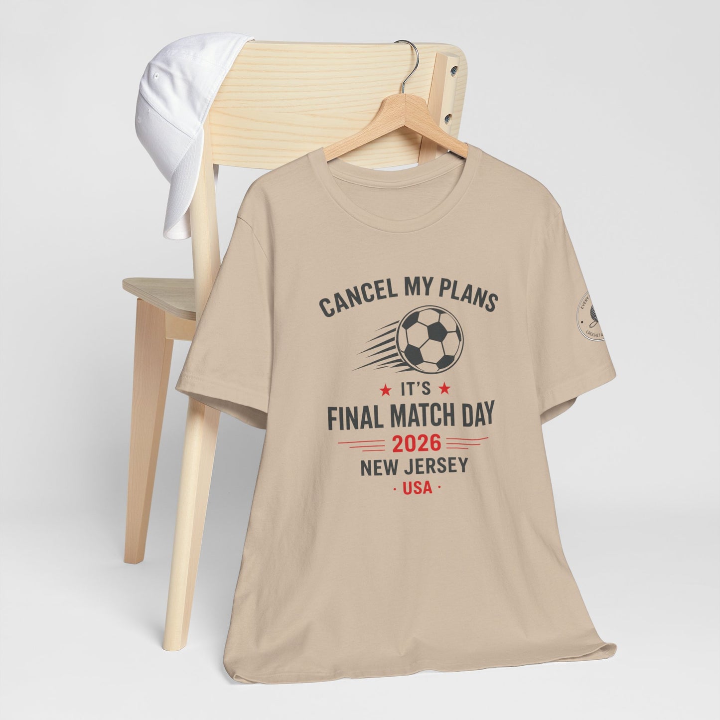 Final Match Day 2026 unisex soccer shirt lifestyle shot