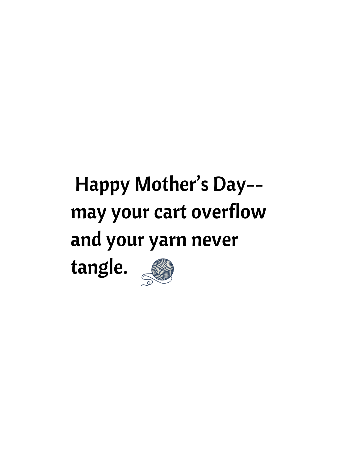 Digital | Mother's Day Yarn Shopping Greeting Card — Printable Knitting & Crochet Card