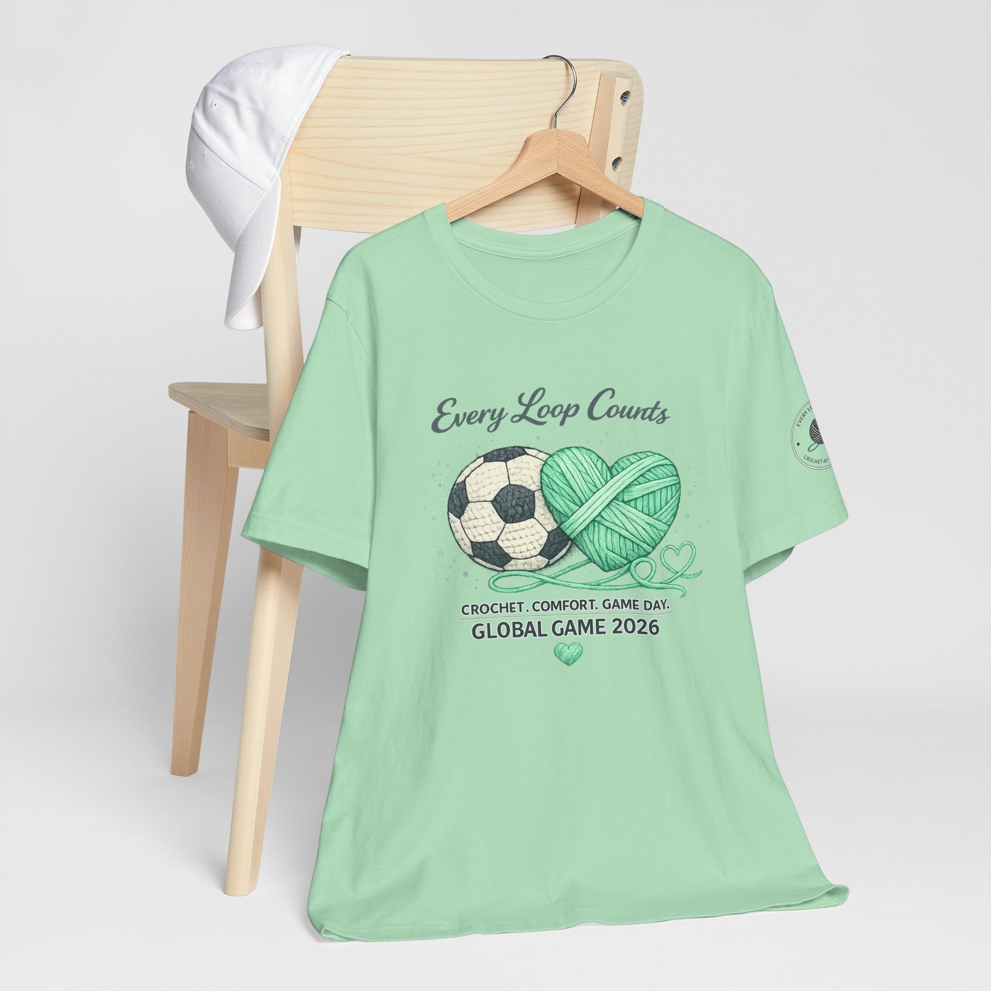 Crochet and soccer t-shirt gift idea Game Day 2026