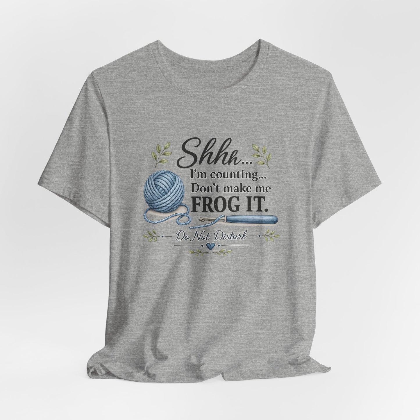 Funny knitter gift t-shirt Shhh I'm Counting graphic tee