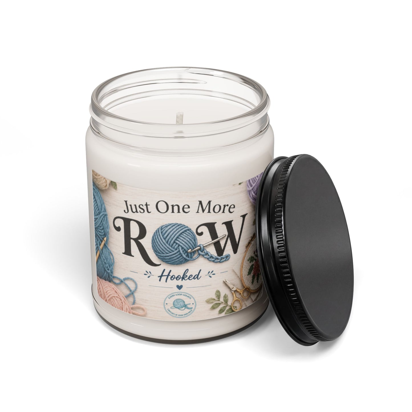 Knitting Candle — "Just One More Row" Scented Soy Candle (9 oz)