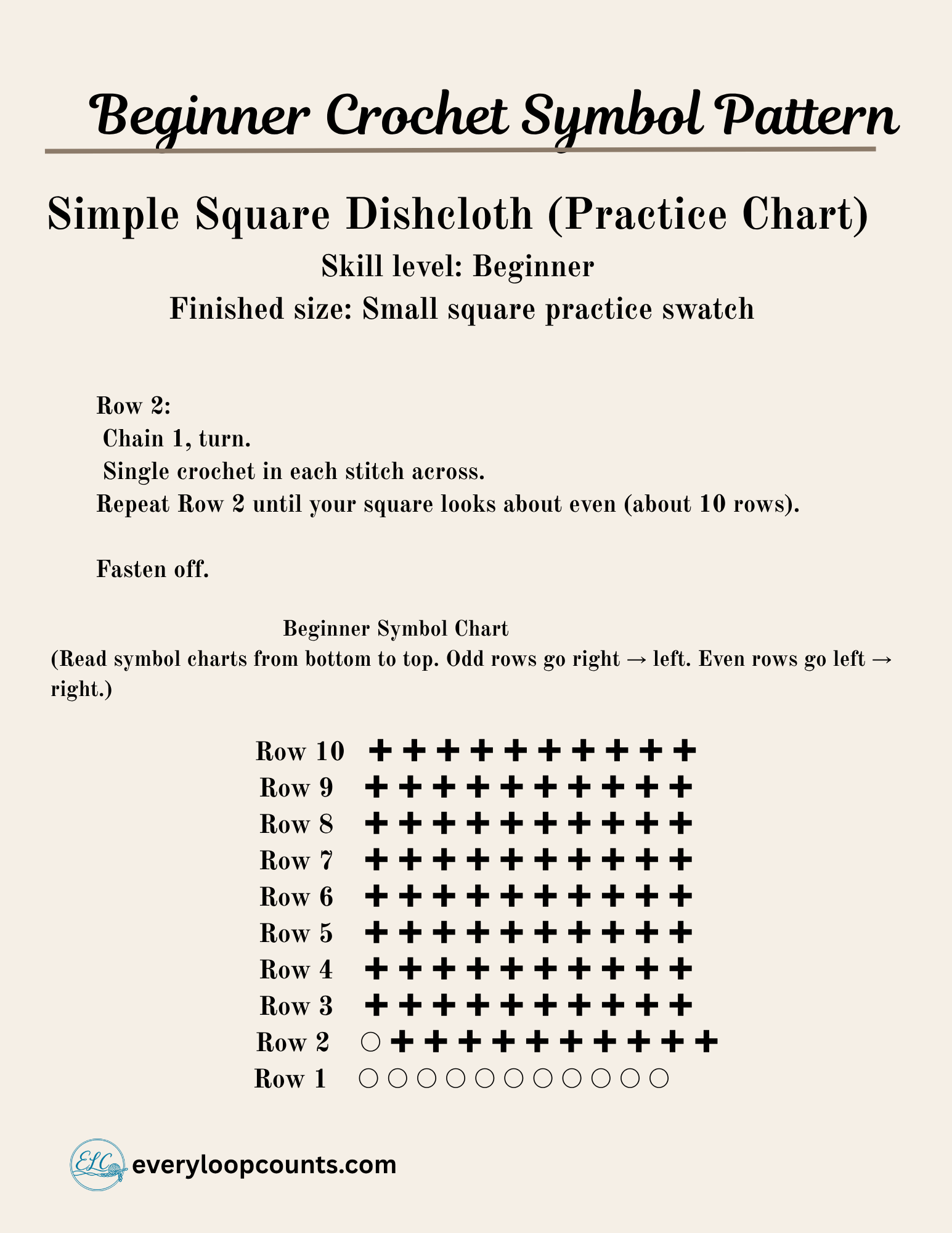Beginner_Crochet_Symbol_Pattern_2 → Beginner crochet symbol pattern page 2 – printable practice reference sheet