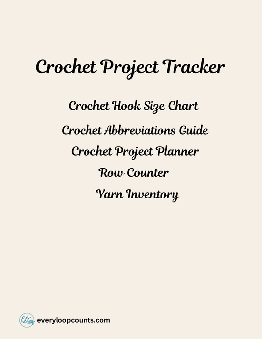 CrochetProjectTrackerCoverPage → Digital Crochet Project Tracker printable – cover page, instant download