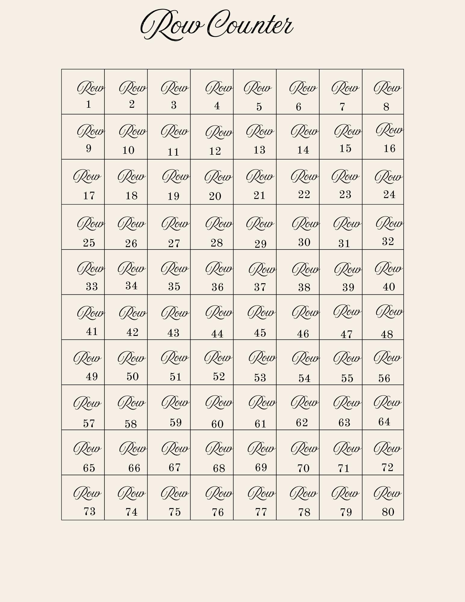 Crochet Project Tracker